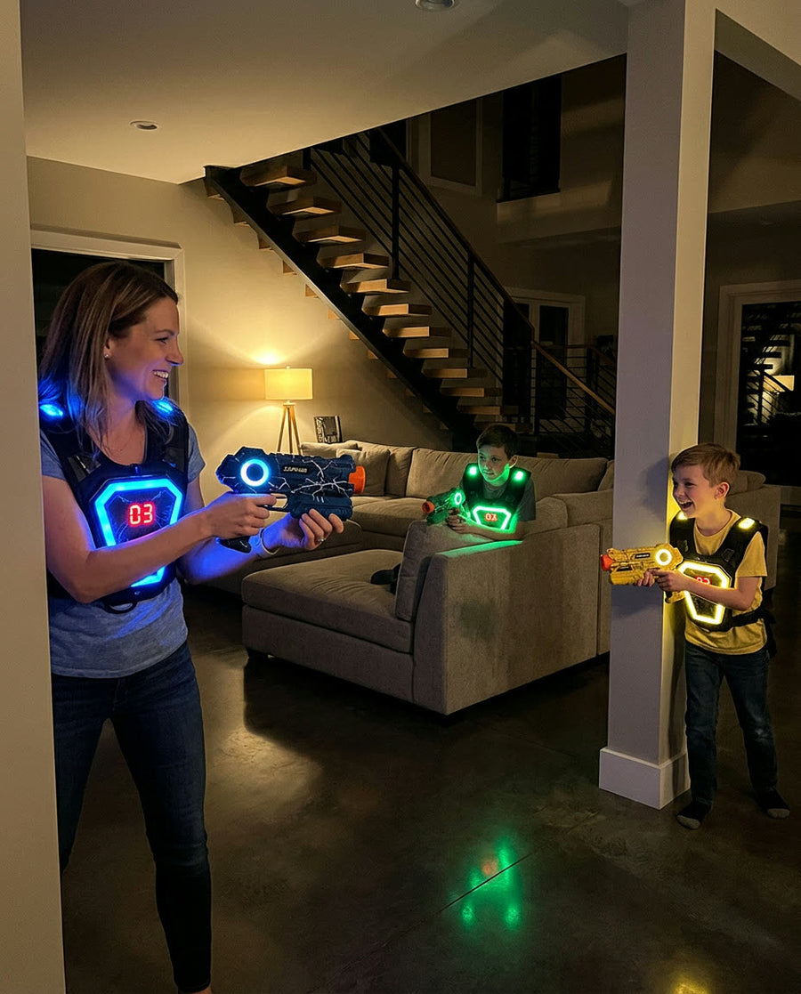 Familien-Lasertag im Wohnzimmer